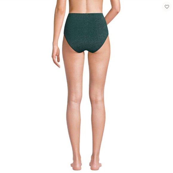 Lands' End Shine High Waisted Bikini Bottom - Size: 10 Long - NWT - Picture 2 of 13